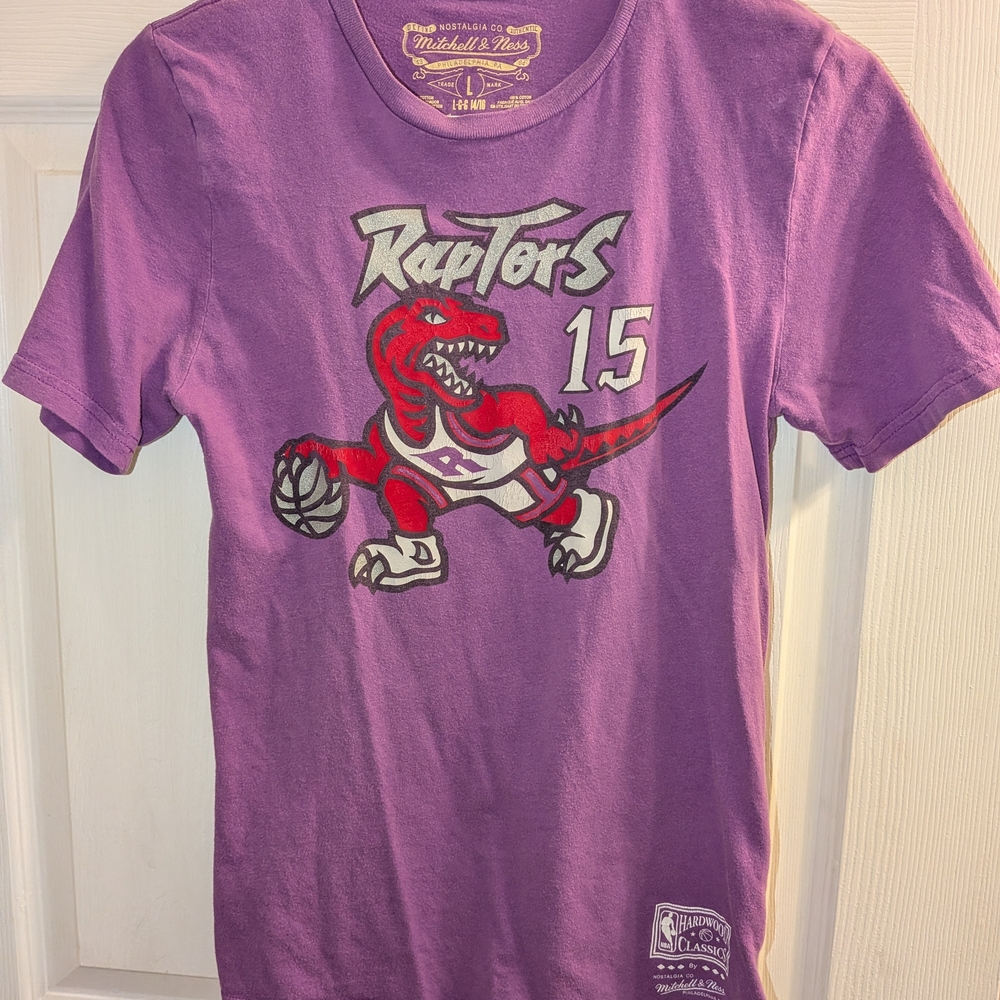 Mitchell & Ness Vince Carter Kids Raptors Purple Tee #15